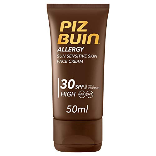 Piz Buin - Protección Solar, Crema Facial Allergy SPF 30 - Protección alta Bote 50 ml