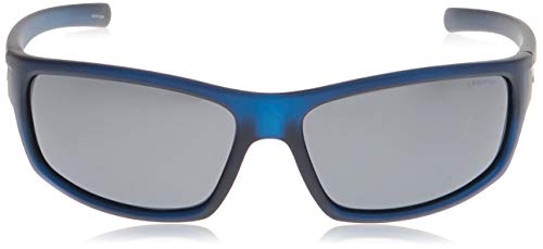 Polaroid P8411S -  Gafas de sol rectangulares  para hombre,  63 mm,  azul