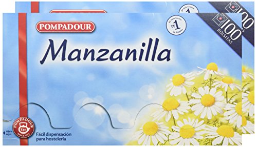 Pompadour Té Infusion Manzanilla - 100 bolsitas - [pack de 2]