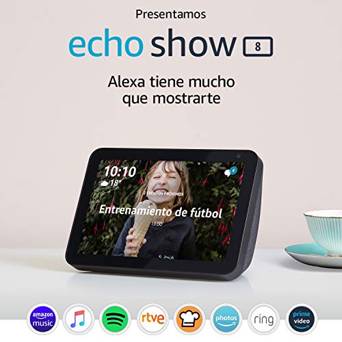 Presentamos el Echo Show 8: mantén el contacto con la ayuda de Alexa, tela de color antracita