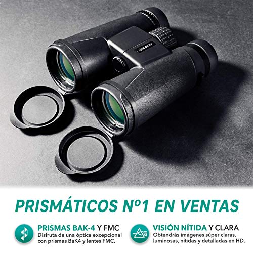 Prismáticos 10x42 Slokey - Binoculares Profesionales y Potentes con Gran Alcance. Ligeros e Impermeables, Prismas BaK4 y FMC. Ideales para Observación de Aves, Caza, Senderismo, Astronomía y Camping.