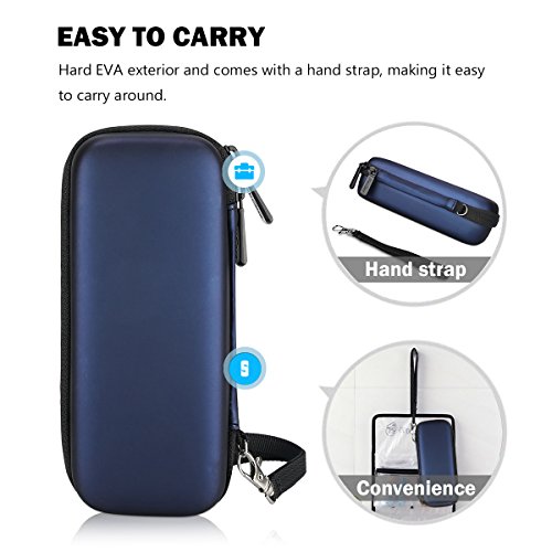 ProCase Estuche para Philips Norelco OneBlade, Caja EVA Rígido de Viaje para Philips Norelco OneBlade Afeitadora Eléctrica Híbrida para Hombres, Funda Protectora con Correa de Sujeción - Azul Oscuro