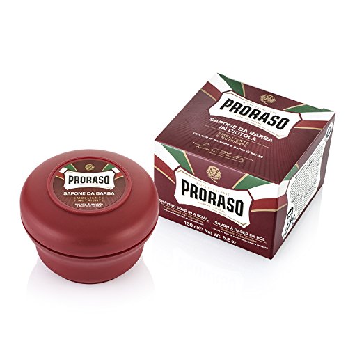 Proraso Taza de jabón de afeitar mixto Triple Pack de 3 x 150 ml Verde,blanco y rojo