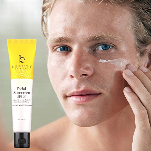 Protector Solar Facial SPF 20-La Mejor Crema Protectora Mineral de Uso Diario; Resistente al Agua Ingredientes de Origen Orgánico y Natural para Pieles Grasas Secas y Sensible-Locion Hidratante Facial