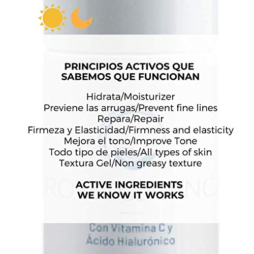 Proteoglicanos en Serum con Vitamina C y Hialuronico 30ml - Hidratante, Antiarrugas y Antioxidante - Único con textura Gel – Absorción Rápida – Todo tipo de Pieles - Unisex