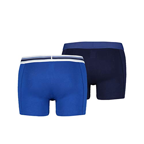 Puma Placed Logo - Pack de 2 bóxers para hombre, color azul, talla M