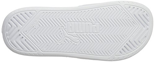 PUMA Popcat, Sandalias deslizantes para Hombre, Blanco White Black, 40.5 EU