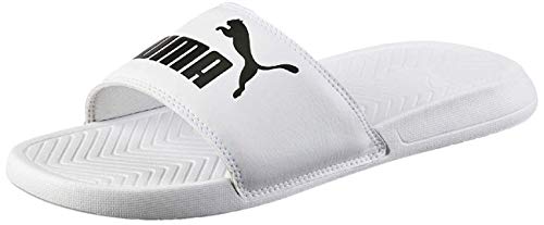 PUMA Popcat, Sandalias deslizantes para Hombre, Blanco White Black, 40.5 EU