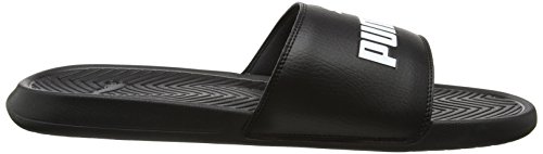 PUMA Popcat, Sandalias deslizantes para Hombre, Negro (Black/Black/White), 40.5 EU