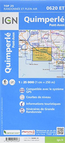 Quimperle / Pont-Aven 2018 (Top 25 & série bleue - Carte de randonnée)