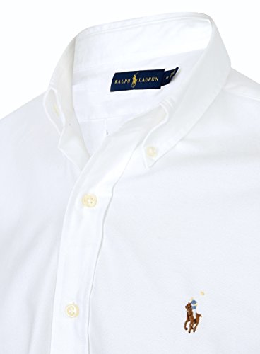 Ralph Lauren Polo Shirt Oxford, Ajuste estándar para Hombre M Blanco