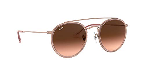 Ray-Ban 0RB3647N, Gafas de Sol Unisex Adulto, Rosa (Bronze Copper/Brown Gradient), 51