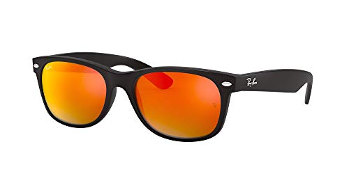 Ray-Ban 2132, Gafas de Sol Unisex, Multicolor (Rubber Black), 55 mm