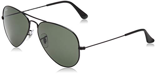 Ray-Ban Aviator Gafas de sol, Black, 55 para Hombre