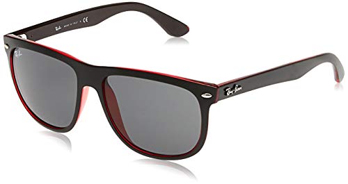 Ray-Ban Highstreet Gafas de sol, Top Mat Black on Red Trasp, 55 para Hombre