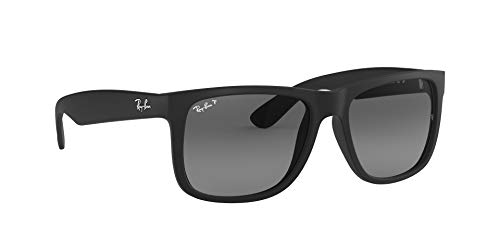 Ray-Ban Justin RB4165 - Gafas de sol Unisex, Negro (Black Rubber), 55 mm