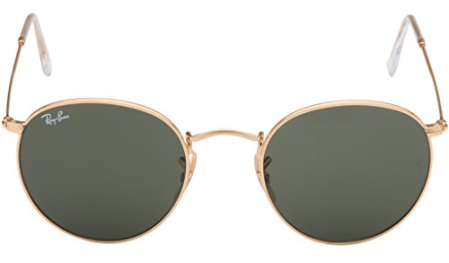 Ray-Ban Oro Verde clásico del G-15 de 50 mm redondo del metal RB3447 Gafas de sol redondas