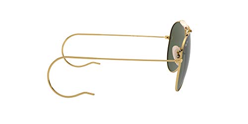 Ray-Ban Outdoorsman Oro-Verde Clásica G-15- Gafas de sol para hombre, montura en color dorado