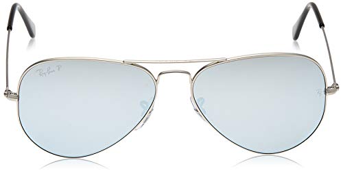 Ray-Ban Rb 3025, Gafas de Sol Unisex Adulto, Plata/ Espejo, 58 mm