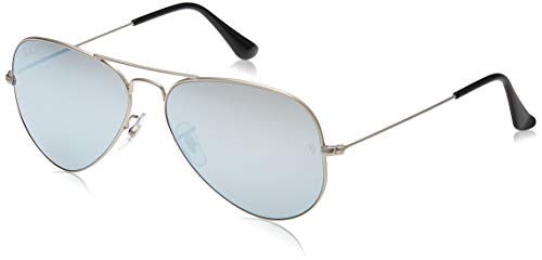 Ray-Ban Rb 3025, Gafas de Sol Unisex Adulto, Plata/ Espejo, 58 mm