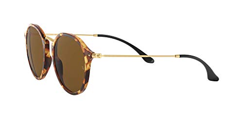 Ray-Ban Round Fleck Gafas De Sol, Marrón (Clásica), 49 para Hombre