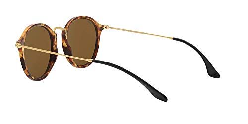 Ray-Ban Round Fleck Gafas De Sol, Marrón (Clásica), 49 para Hombre