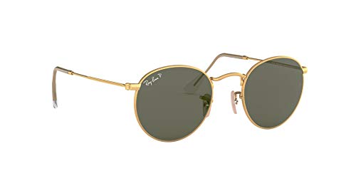 Ray-Ban Round Metal 112/58 Gafas de Sol, Matte Gold, 50 para Hombre