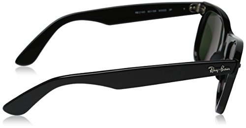 Ray Ban Wayfarer, Gafas de Sol Polarizado Unisex, Negro (Schwarz/Polarized Grün Klassisch 901/58), 50