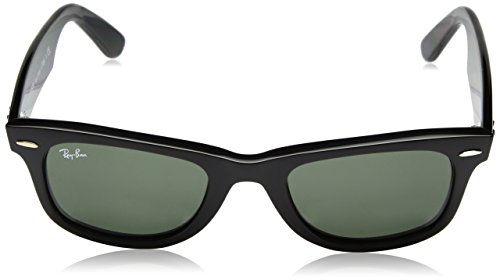 Ray-Ban Wayfarer Gafas de sol Rectangulares, Polarizadas, 54, Negro