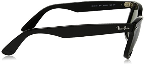 Ray-Ban Wayfarer Gafas de sol Rectangulares, Polarizadas, 54, Negro