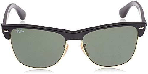 Rayban Clubmaster Oversized, Gafas de Sol para Hombre, Demi Shiny Black/Arista, 57