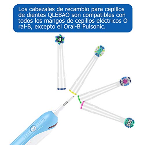 Recambios Cepillo Compatible con Oral b Cepillo Eléctrico, 16 Cabezales Compatible con Cepillo Eléctrico, 4 Whiteclean, 4 Precision-Clean, 4 Flossclean, 4 Crossclean