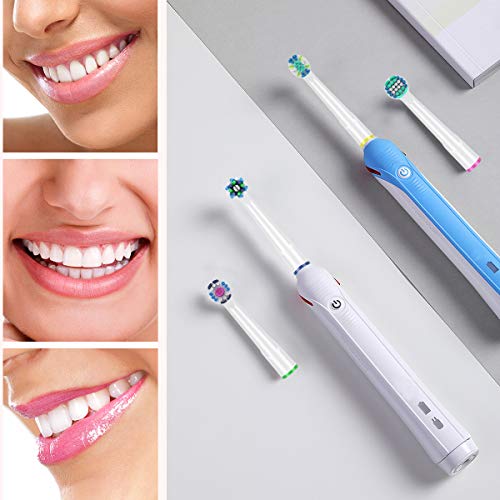 Recambios Cepillo Compatible con Oral b Cepillo Eléctrico, 16 Cabezales Compatible con Cepillo Eléctrico, 4 Whiteclean, 4 Precision-Clean, 4 Flossclean, 4 Crossclean