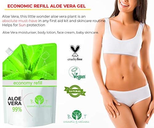 Recarga Ahorro 99% Gel Puro de Aloe Vera 500 ml - recarga económica