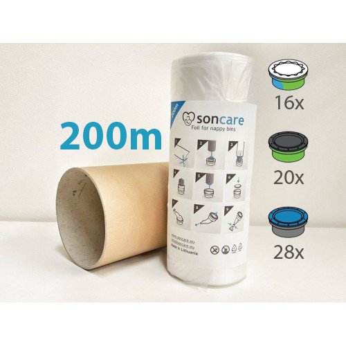 Recarga compatible Sangenic Tommee Tippee y Sangenic para pañales - equivalente 28 cajitas Angelcare + rollo de cartón para rellenar fácil