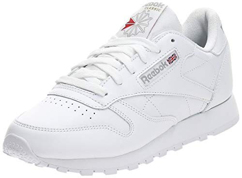 Reebok Classic Leather - Zapatillas de cuero para hombre, Blanco, 39