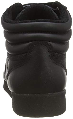 Reebok Freestyle Hi - Zapatillas de cuero para mujer, Negro (Black), 40.5 EU