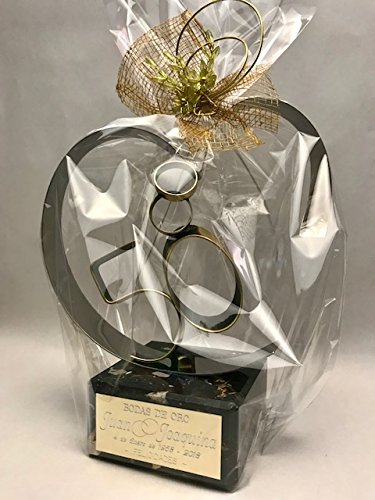 Regalo para bodas de oro GRABADO figura corazón 50 aniversario regalos PERSONALIZADOS