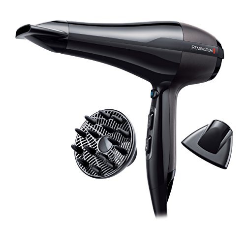 Remington AC5999 Pro Air - Secador de Pelo Profesional, Secador Iónico, Difusor y 2 Concentradores, 2300 W, Negro