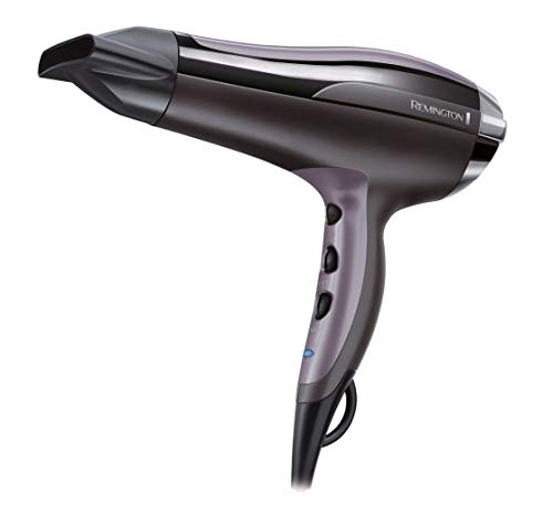 Remington D5220 Pro Air Turbo - Secador de Pelo Iónico, 2400 W, Concentrador y Difusor, Negro