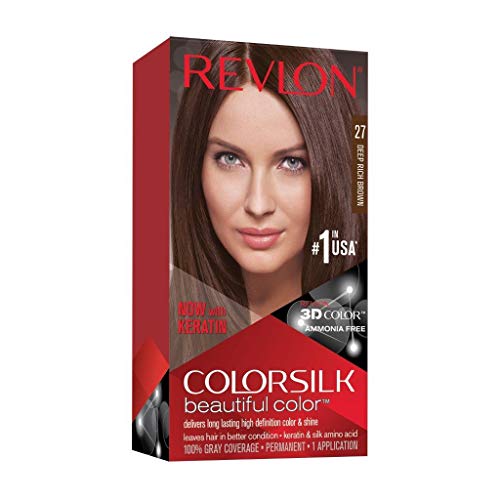 Revlon ColorSilk Tinte de Cabello Permanente Tono #27 Castaño Intenso