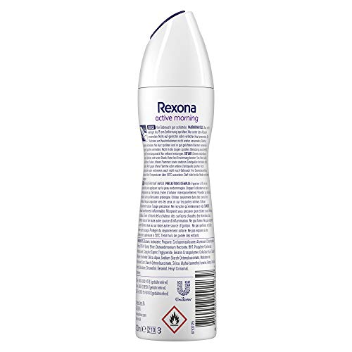 Rexona Active Morning - Desodorante en spray antitranspirante, 150 ml