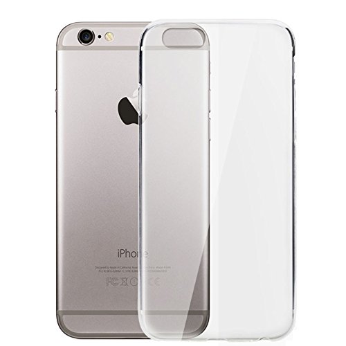 REY Funda Carcasa Gel Transparente para iPhone 6 y 6S Ultra Fina 0,33mm, Silicona TPU de Alta Resistencia y Flexibilidad