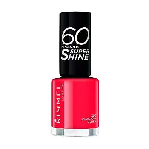 Rimmel London 60 Seconds Super Shine Esmalte de Uñas Tono 300 Glaston-Berry - 34 gr