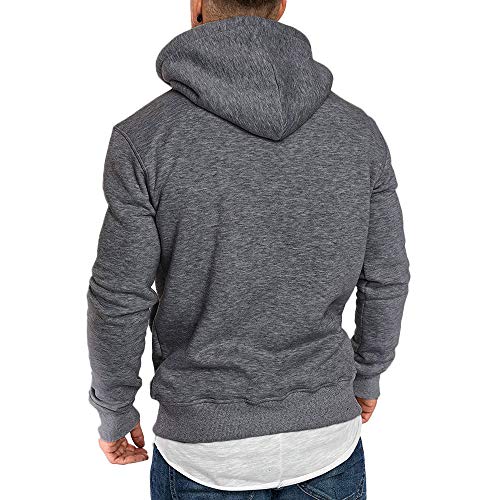 riou ¡Oferta Sudaderas con Capucha para Hombre Cosy Chaqueta Deportiva Sudadera con Cremallera Completa Ecosmart Hoodie Casual Jerséis Top Blouse ¡Caliente!