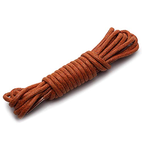 rismart Fuerte Cordones - 3 mm Redondo - Ideal Para el Vestido, Para caminar y Excursionismo Botas de Zapatos P01,Broncea (3 pares),70 cm