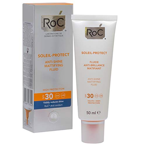 ROC Soleil Protect - Fluido Matificante, Anti Brillos, SPF30, 50 ml