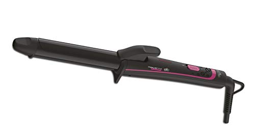 Rowenta CF3212F0 - Tenacillas para rizar el pelo Clásica 25 mm de diámetro con recubrimiento de Keratina y Turmalina de hasta 200 º y función iónica, brillo, antifrizz, color Negro