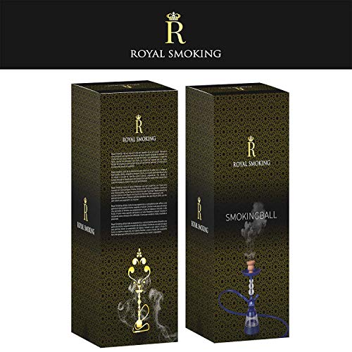 ROYAL SMOKING shisha design narghilè in acrilico di qualità 38cm Nero tubo camino e piatto