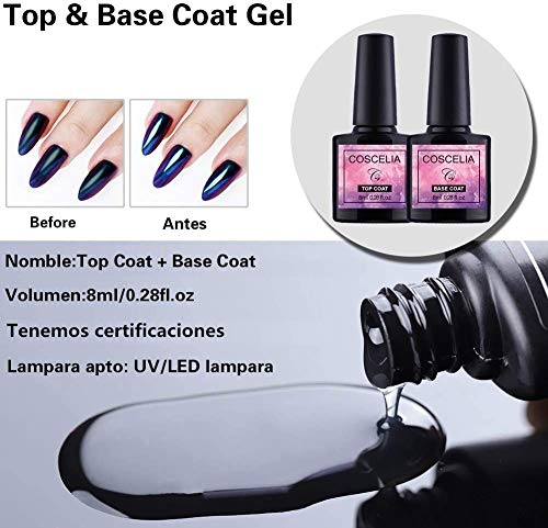 Saint-Acior 36W UV Lámpara LED Secador de Uñas 20PCS Esmalte Semipermanente Top Coat Base Coat Decoración de Uña Arte Kit para Manicura Pedicura